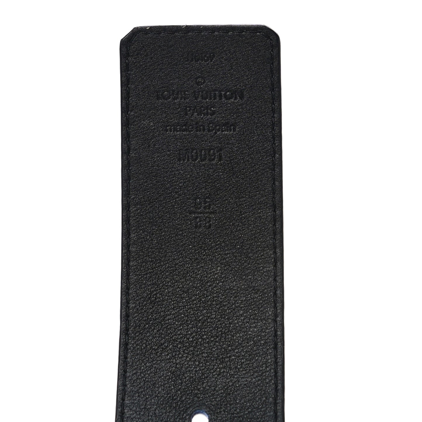 Calfskin Monogram 40mm LV Initiales Reversible Belt 95 38 Blue