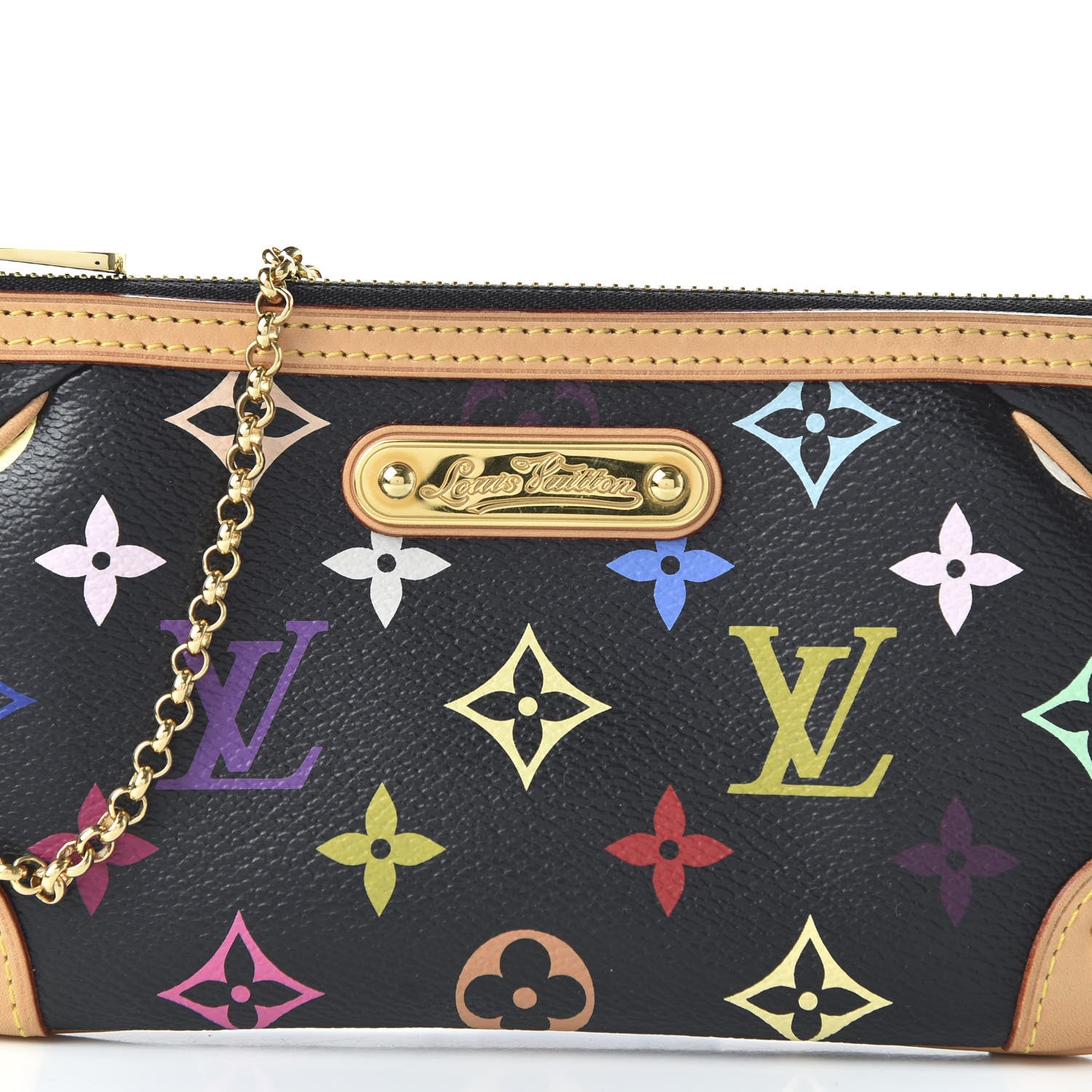 Louis Vuitton Monogram Multicolor Pochette Milla MM Black 9 of 10
