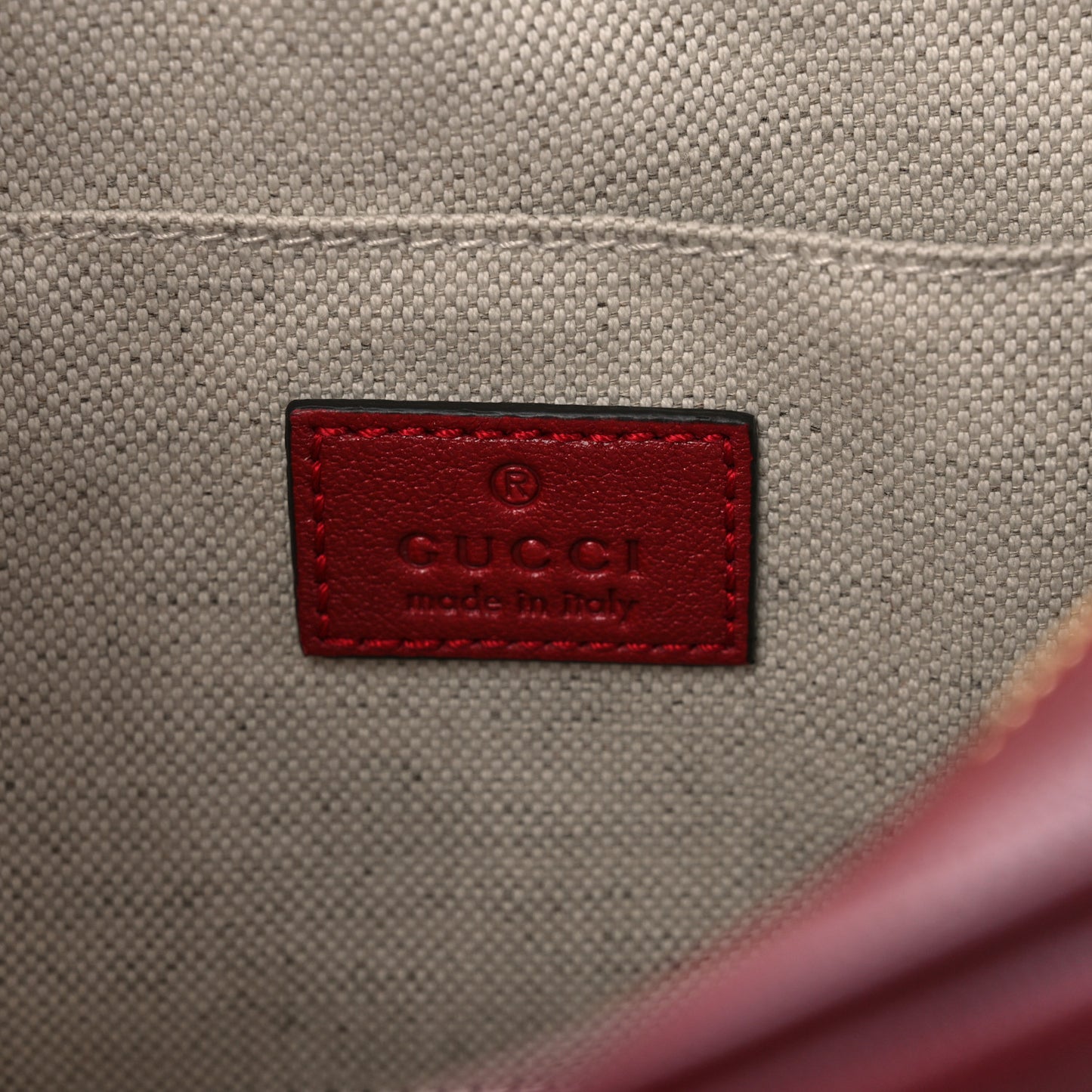 Sakai Be Green Calfskin Diagonal Stitched Small Blondie Shoulder Bag Rosso