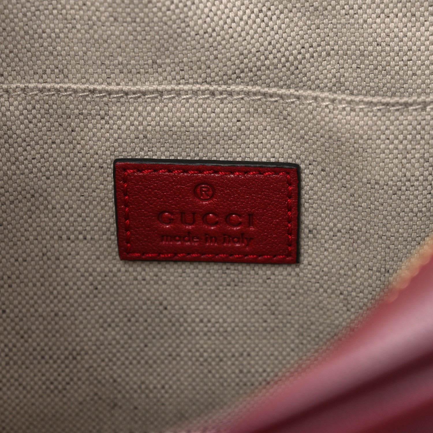 Gucci Sakai Be Green Calfskin Diagonal Stitched Small Blondie Shoulder Bag Rosso 6 of 10