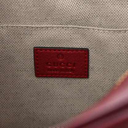 Gucci Sakai Be Green Calfskin Diagonal Stitched Small Blondie Shoulder Bag Rosso 6 of 10