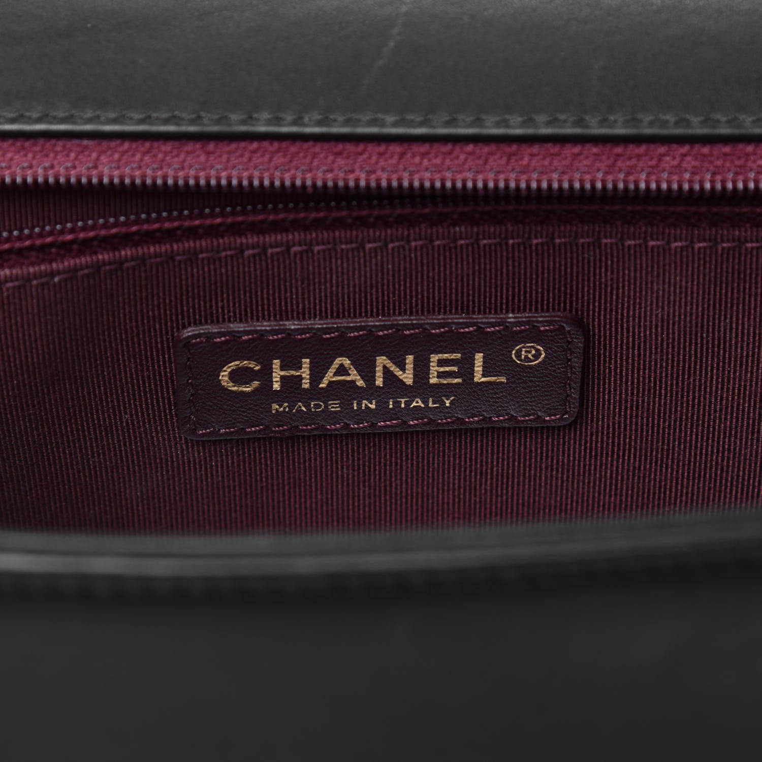 Chanel Calfskin Caviar Suede Chevron New Medium Boy Flap Black 6 of 9
