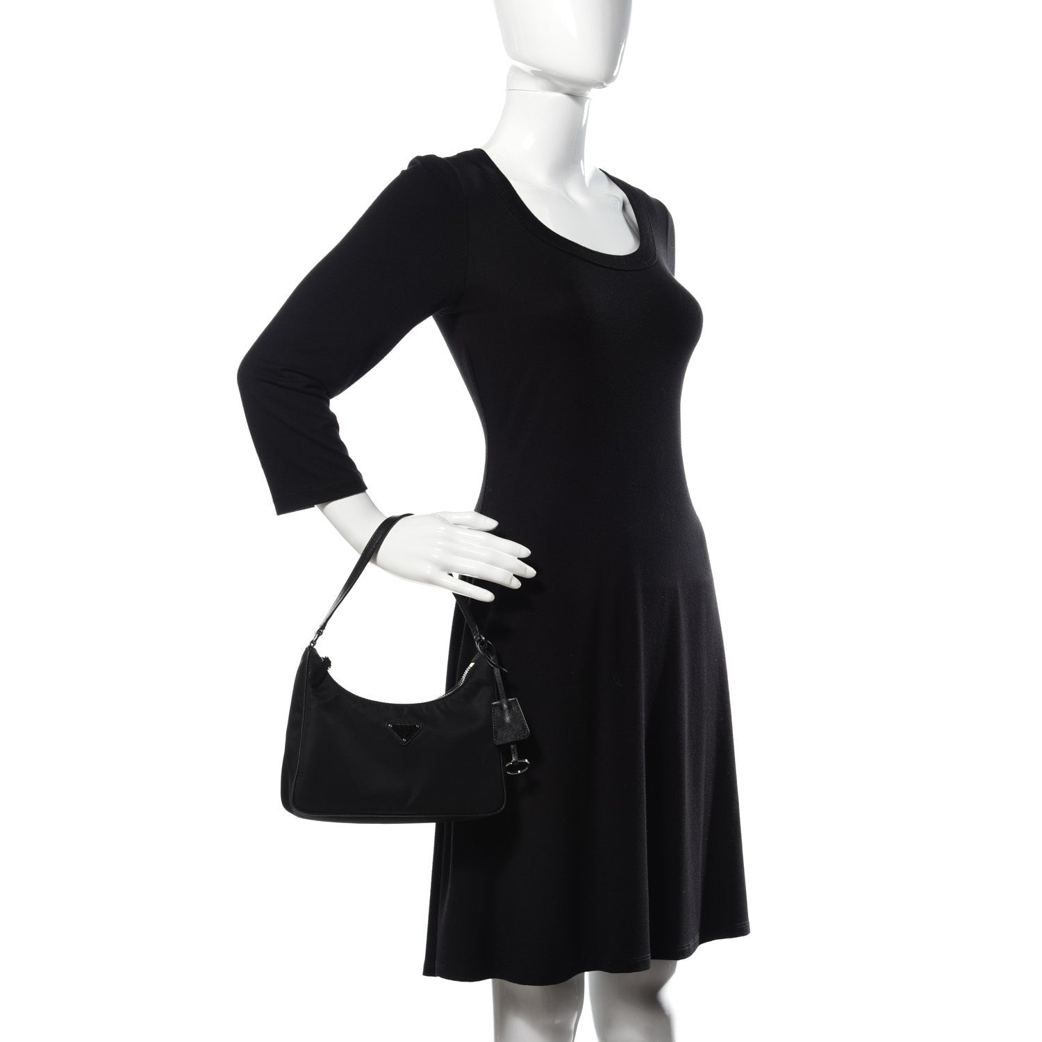 Prada Tessuto Nylon Mini Re-Edition 2000 Bag Black 2 of 12