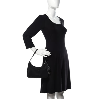 Prada Tessuto Nylon Mini Re-Edition 2000 Bag Black 2 of 12