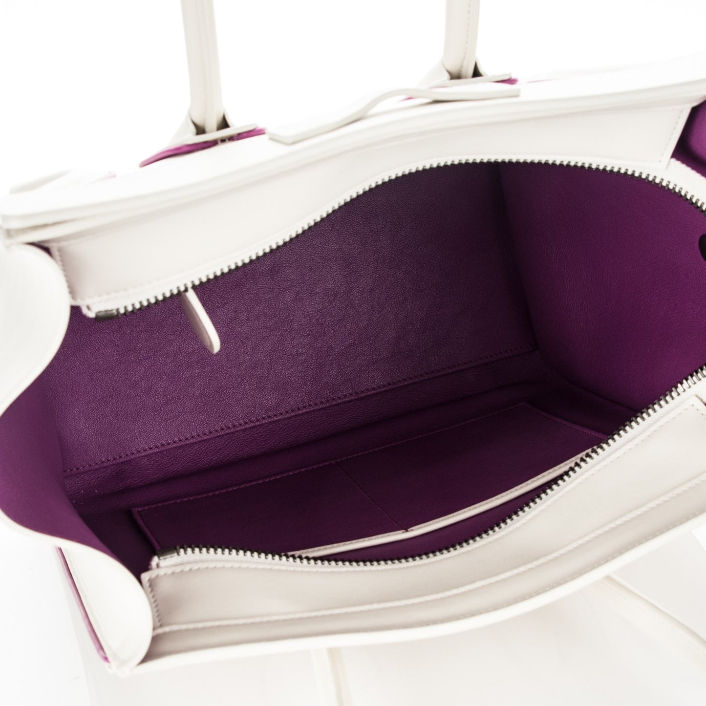 Smooth Calfskin Micro Luggage White Magenta