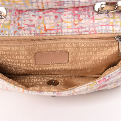 Chanel Canvas Watercolor Tweed Print Clover Small Flap Multicolor 6 of 13