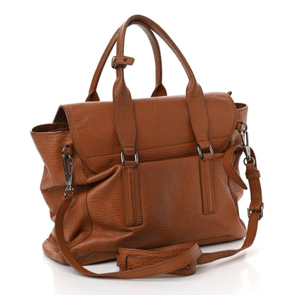 3.1 Phillip Lim Textured Calfskin Large Pashli Satchel Amber 3 of 14