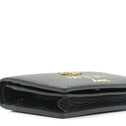 Gucci Pebbled Calfskin Animalier Card Case Black 9 of 20