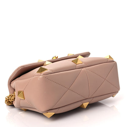 Valentino Garavani Nappa Medium Roman Stud Shoulder Bag Rose Cannelle 3 of 9