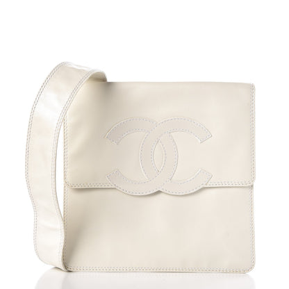 Chanel Calfskin CC Crossbody White 1 of 14