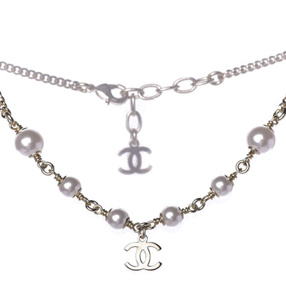 Chanel Pearl CC Chain Anklet Gold Pearly White 2 of 6