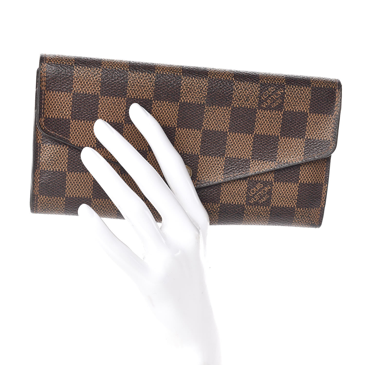 Louis Vuitton Damier Ebene Sarah Wallet NM 2 of 7