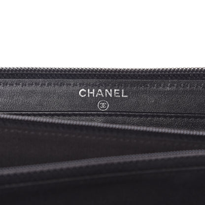 Chanel Caviar Timeless CC Large Gusset Zip Around Wallet Black 6 of 8