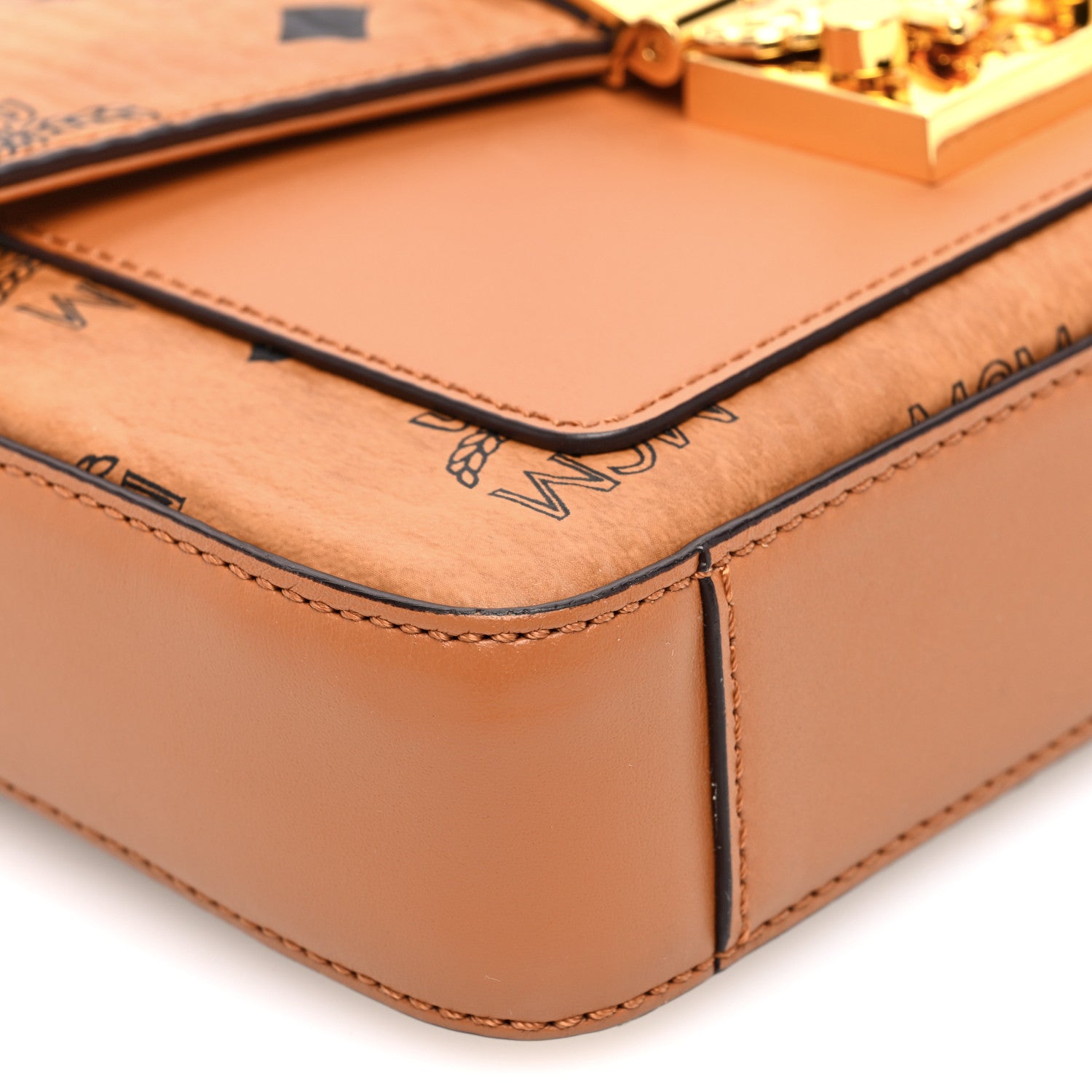 MCM Visetos Small Millie Crossbody Belt Bag Cognac 8 of 9