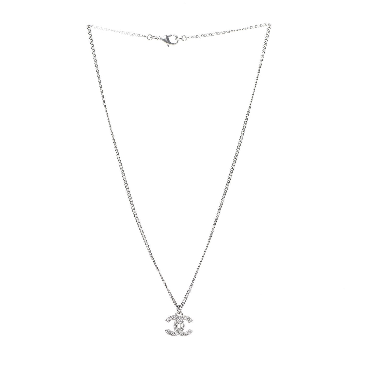 Crystal Timeless CC Necklace Silver
