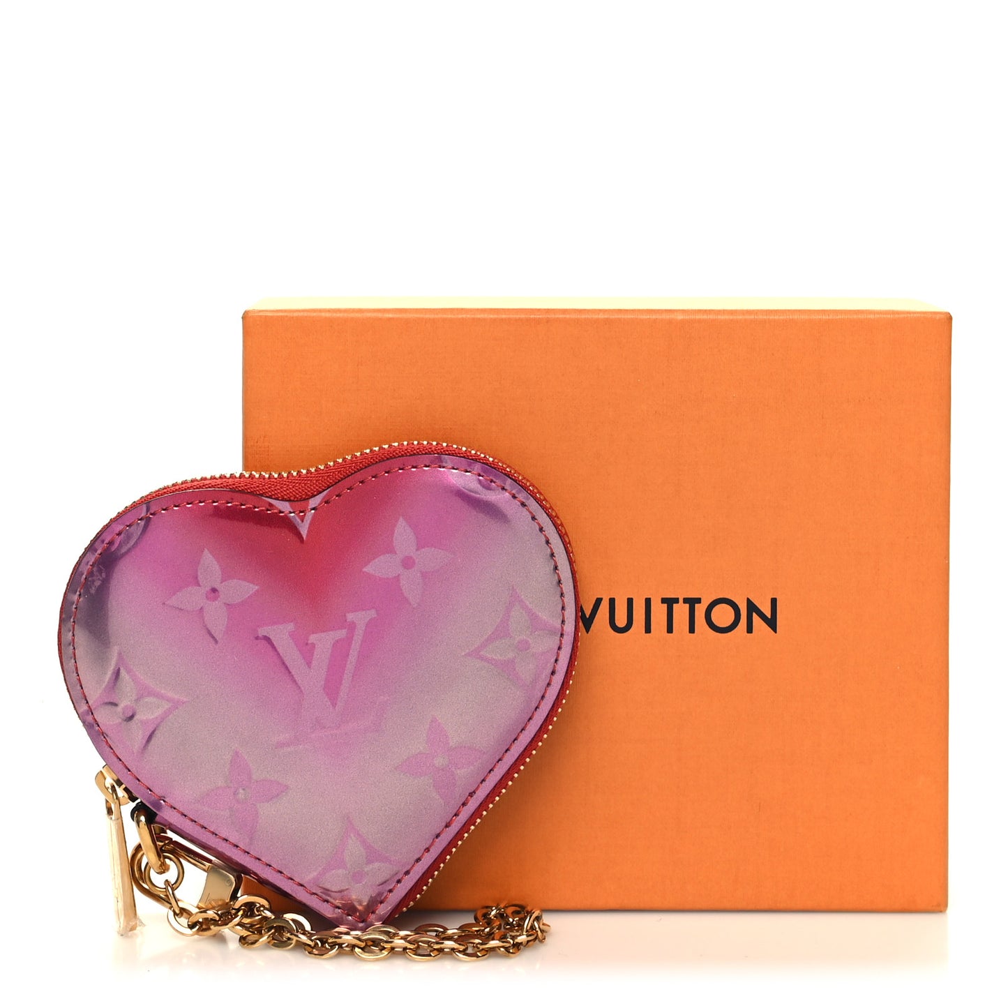 Vernis Heart Coin Purse Pink Red