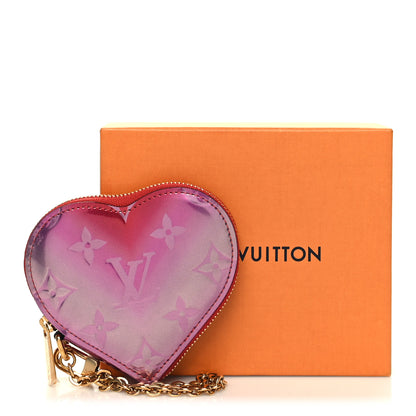 Louis Vuitton Vernis Heart Coin Purse Pink Red 3 of 8
