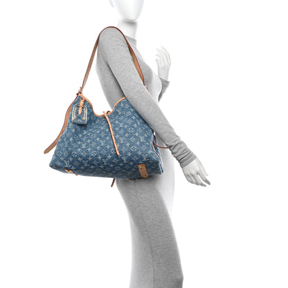 Louis Vuitton Monogram Denim CarryAll MM Blue 2 of 10
