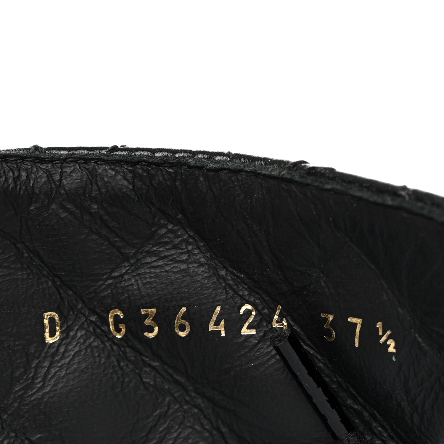 Chanel Shiny Calfskin Quilted Lace Up Combat Boots 37.5 Black 7 of 9
