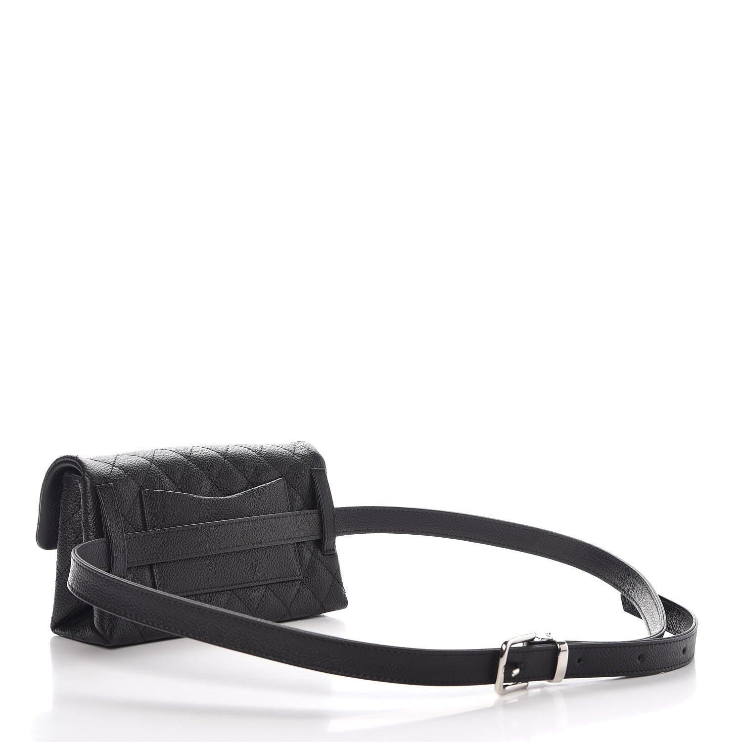 Chanel Grained Calfskin Quilted 2.55 Reissue Flap Belt Bag Clutch Black 3 of 7