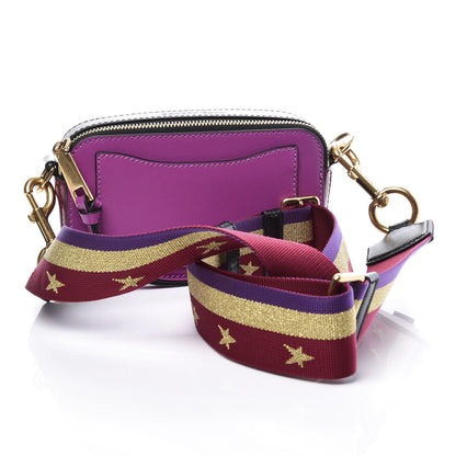 Marc Jacobs Saffiano Small Snapshot Camera Bag Purple Gold 2 of 10