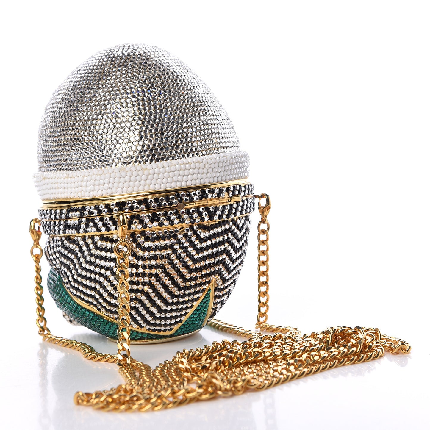 Crystal Humpty Dumpty Minaudiere Clutch Multicolor