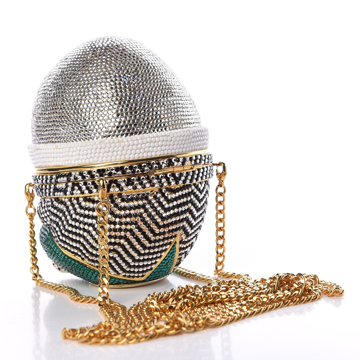 Judith Leiber Crystal Humpty Dumpty Minaudiere Clutch Multicolor 3 of 12