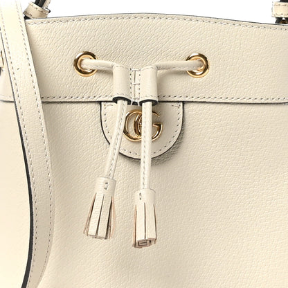 Gucci Glazed Textured Calfskin Web Small Ophidia Bucket Bag Mystic White 9 of 11