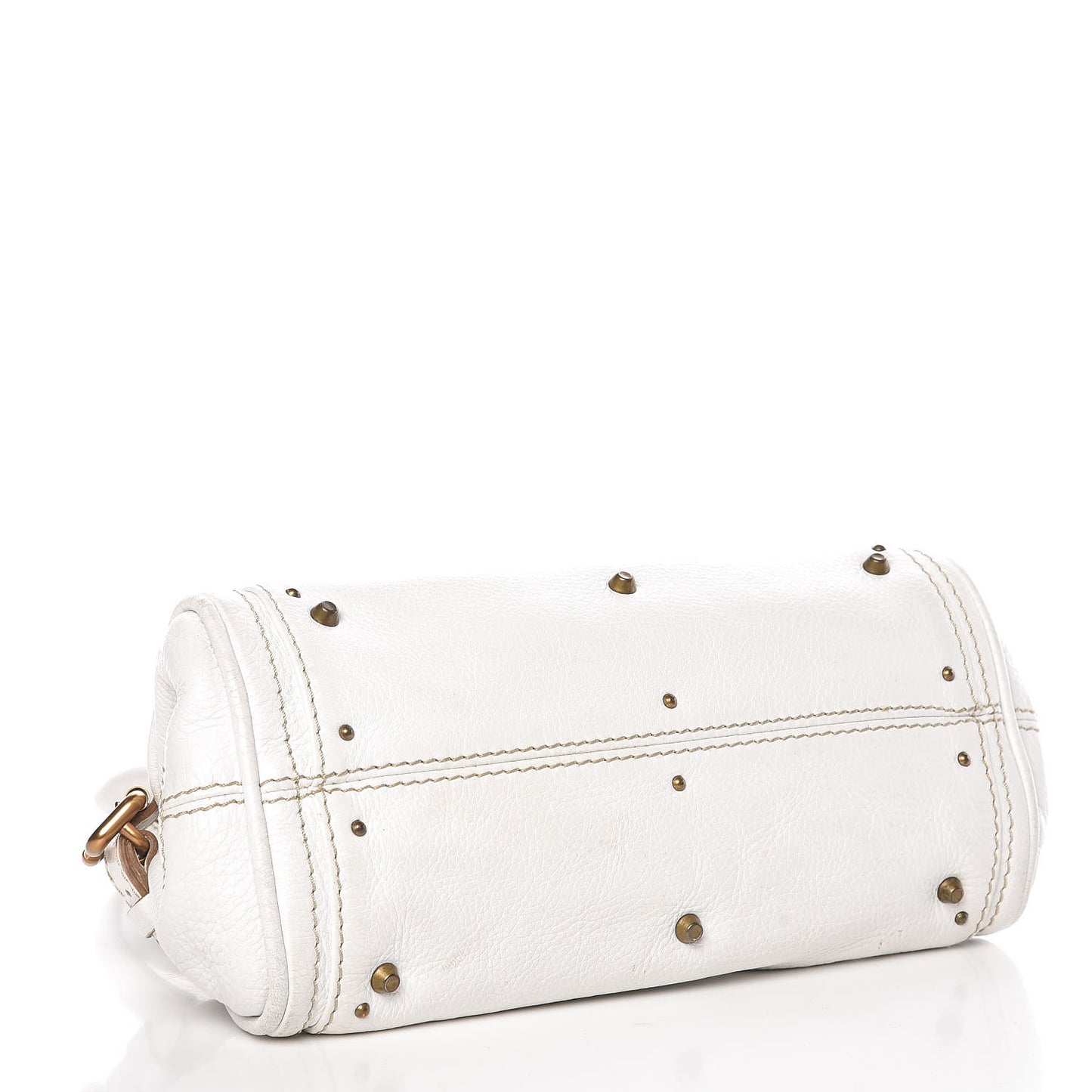Calfskin Small Paddington Satchel White