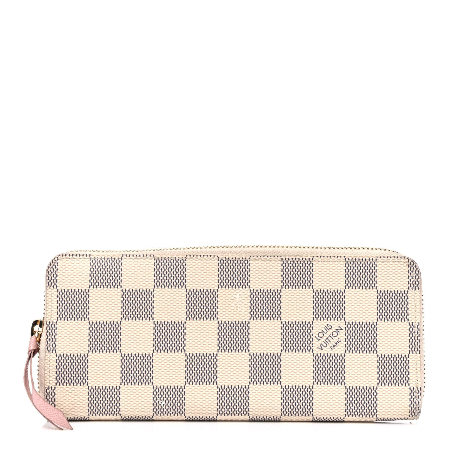 Louis Vuitton Damier Azur Clemence Wallet Rose Ballerine 1 of 14