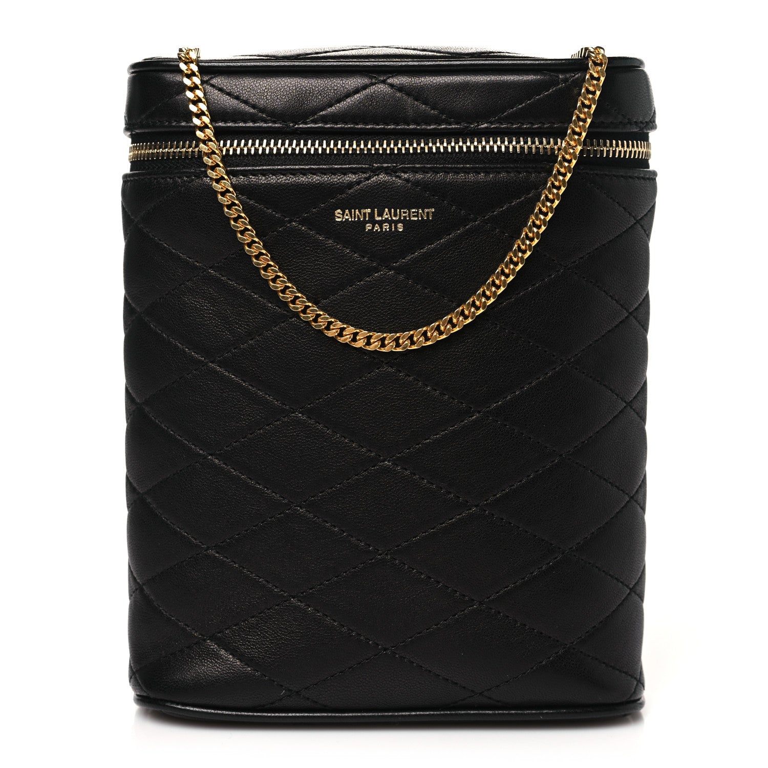 Saint Laurent Lambskin Quilted Binocular Case Black 1 of 10