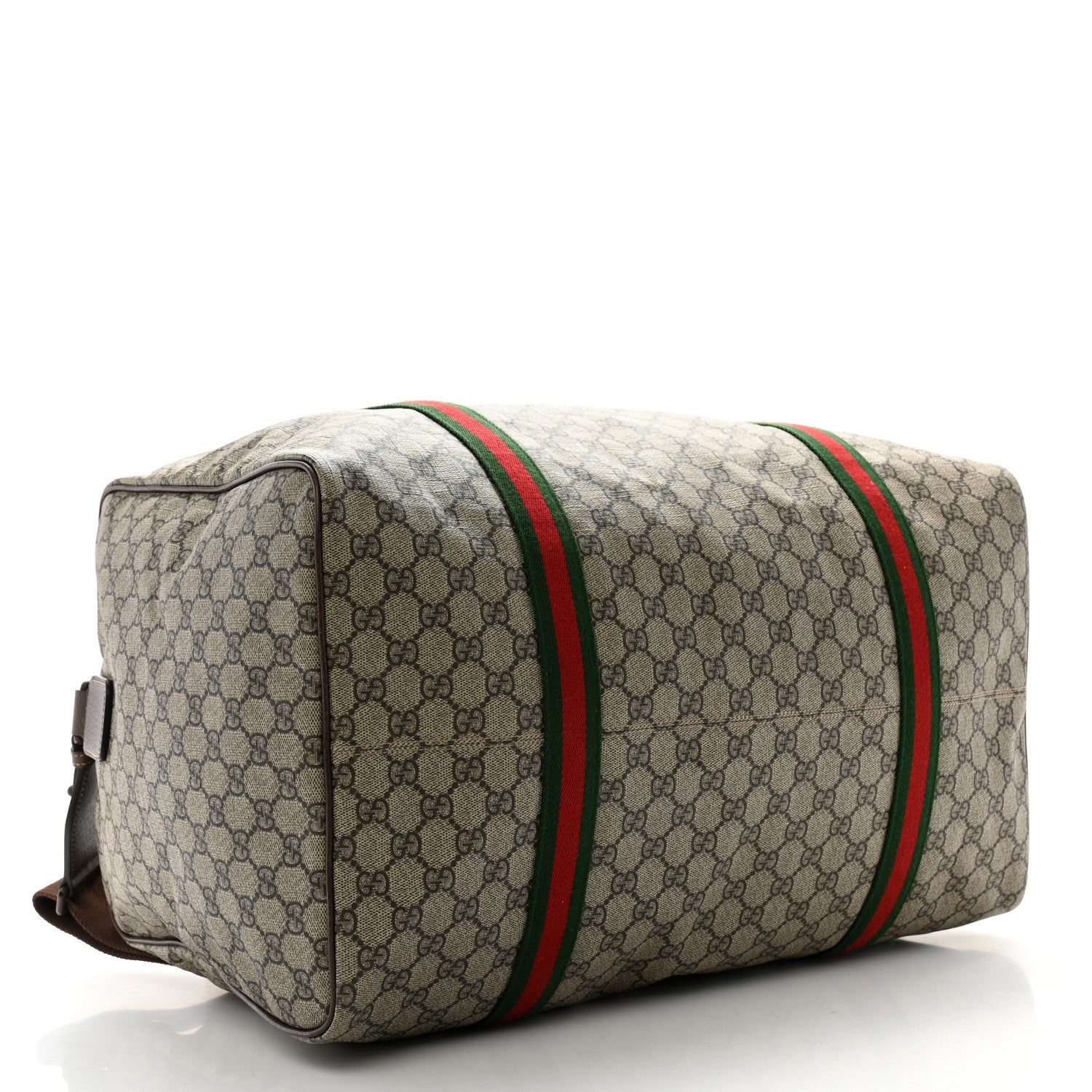 Gucci GG Supreme Monogram Web Medium Duffle Bag Brown 2 of 13