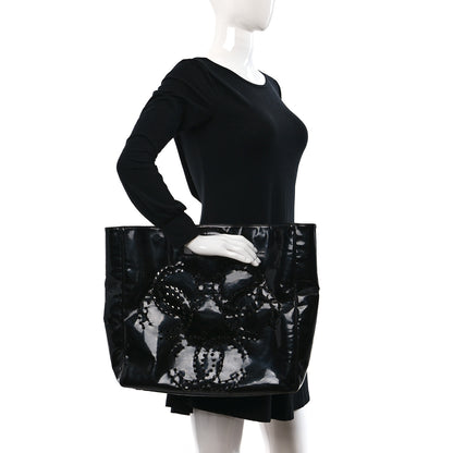 Chanel Patent Perforated CC Handle Bag Black 2 of 8