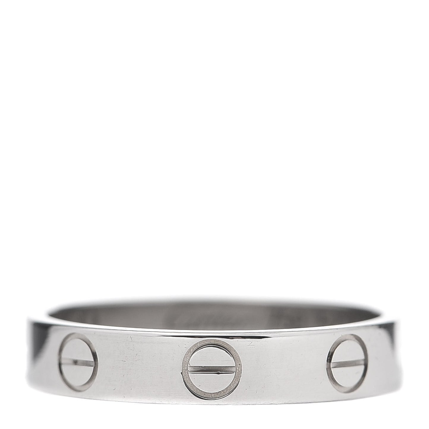 18K White Gold 3.5mm LOVE Wedding Band Ring 52 6