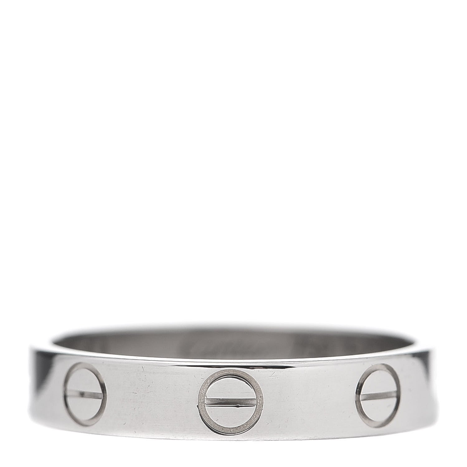 Cartier 18K White Gold 3.5mm LOVE Wedding Band Ring 52 6 1 of 4