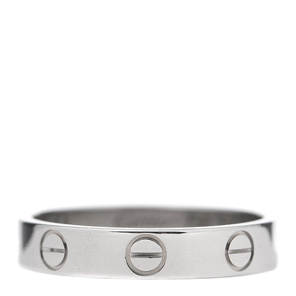 Cartier 18K White Gold 3.5mm LOVE Wedding Band Ring 52 6 1 of 4