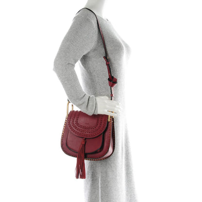 Chloe Calfskin Braided Small Hudson Shoulder Bag Sienna Red 2 of 7