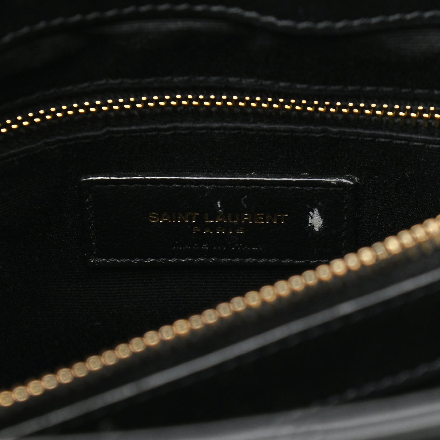 Calfskin Y Quilted Monogram Medium Loulou Chain Satchel Black