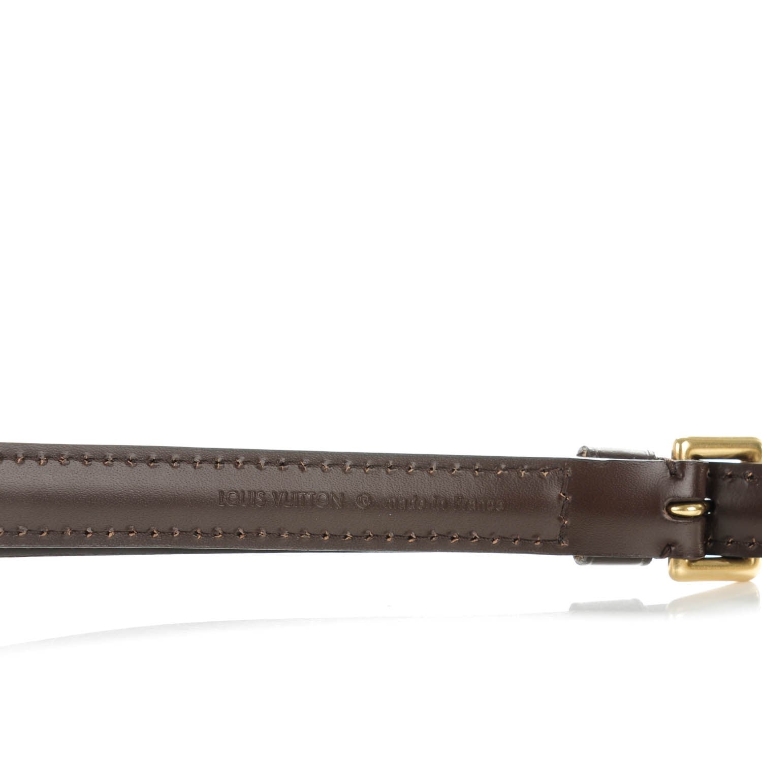 Louis Vuitton Calfskin 16mm Adjustable Shoulder Strap Brown 4 of 4