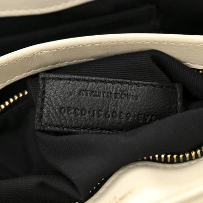 Saint Laurent Calfskin Y Quilted Monogram Toy Loulou Crossbody Bag Crema Soft 7 of 10