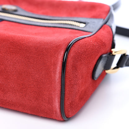 Gucci Suede Patent Web Small Ophidia Shoulder Bag Hibiscus Red Black 10 of 11