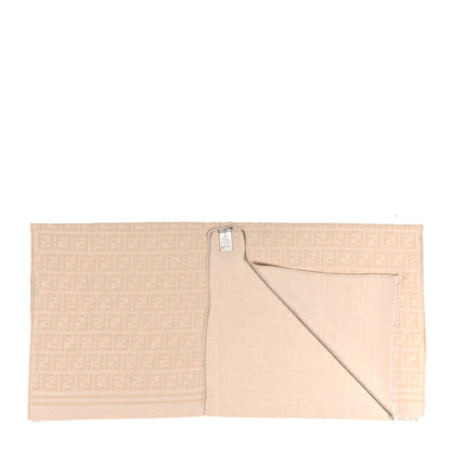 Fendi Wool Silk FF Poncho Cream 2 of 3