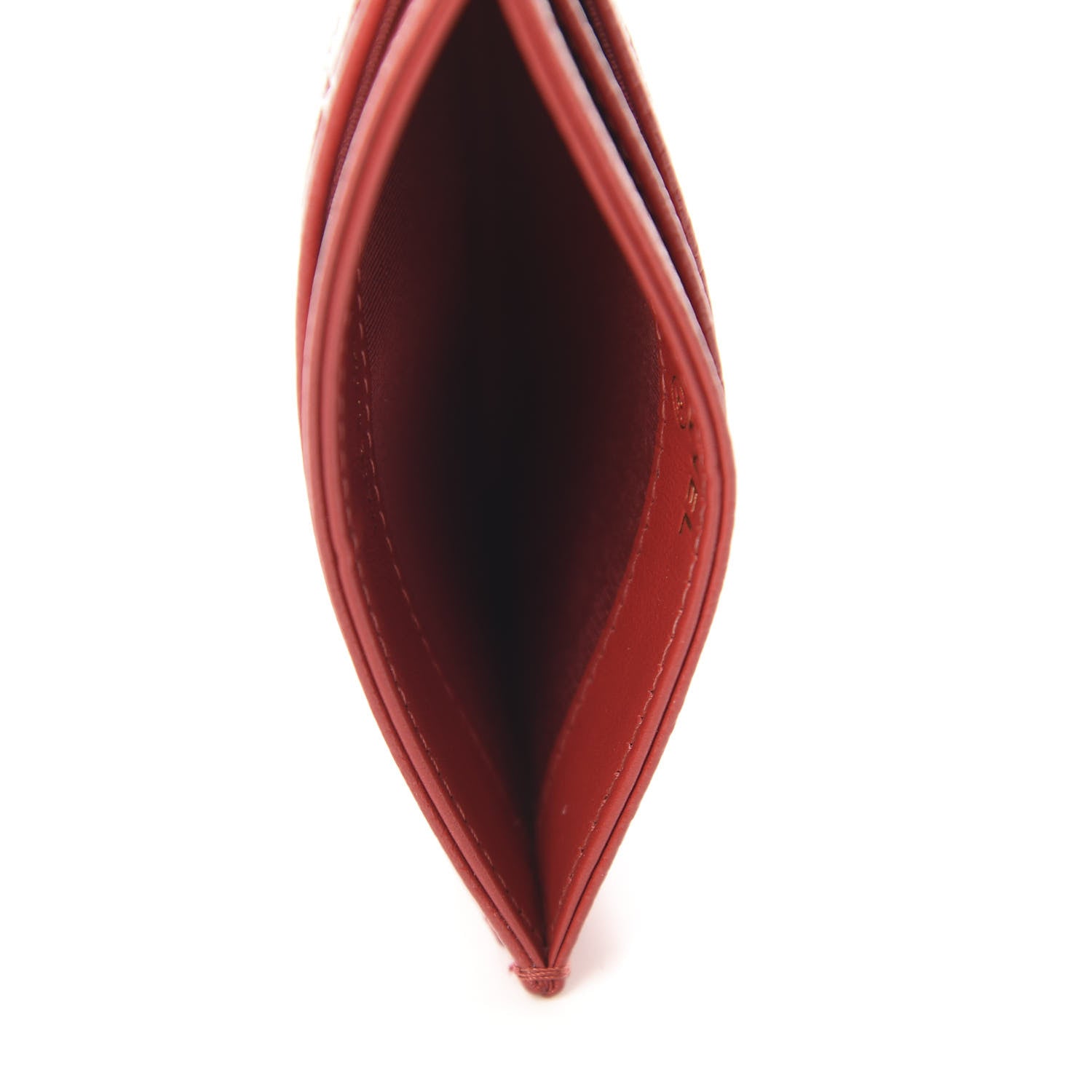 Chanel Caviar Camellia Embossed Card Holder Red 5 of 9