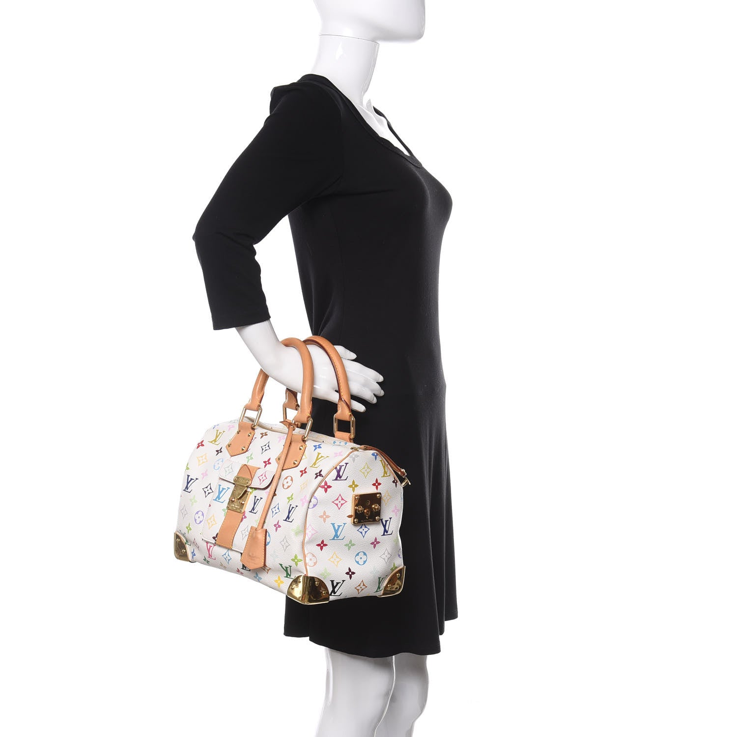 Louis Vuitton Monogram Multicolor Speedy 30 White 2 of 9