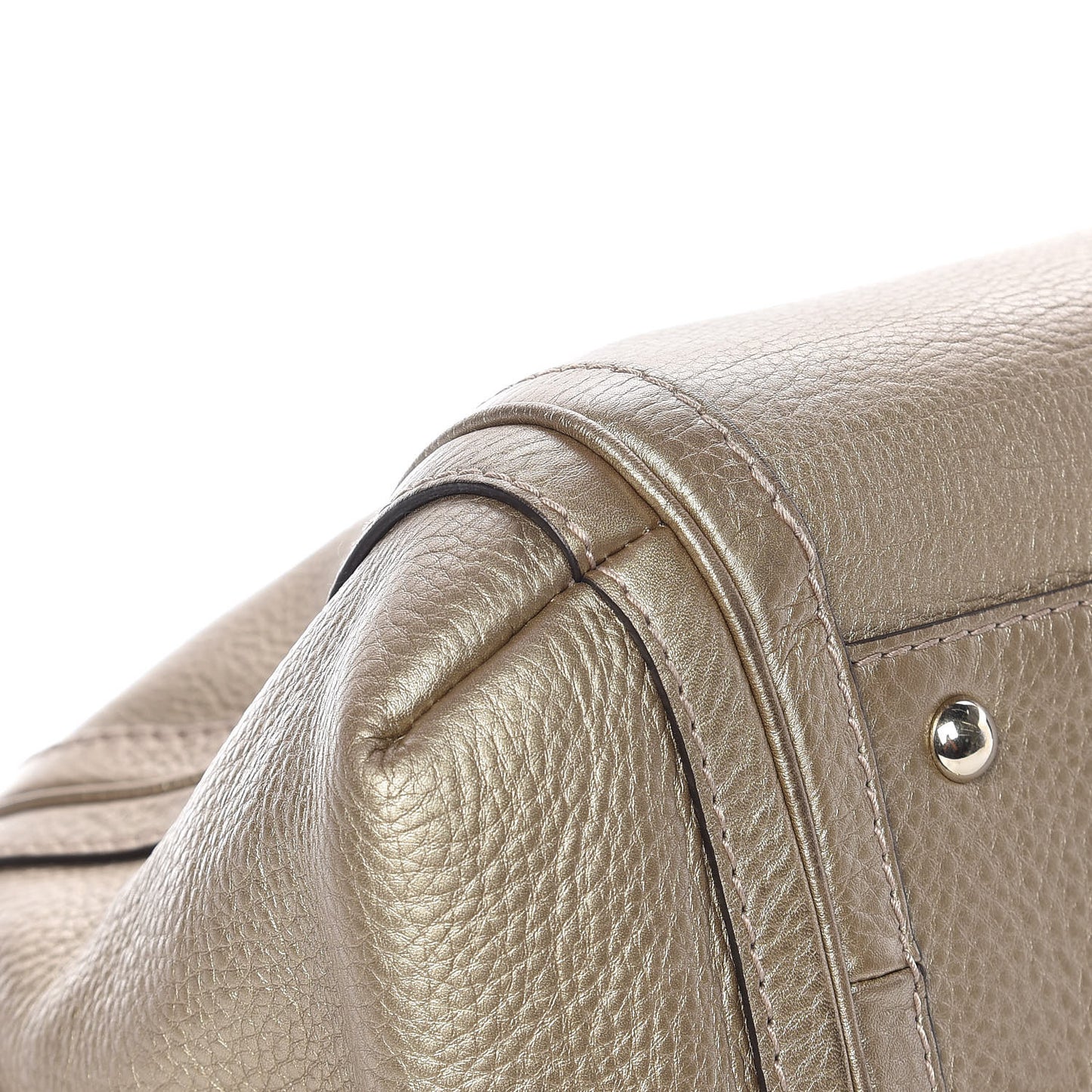 Metallic Pebbled Calfskin Medium Bella Hobo Gold