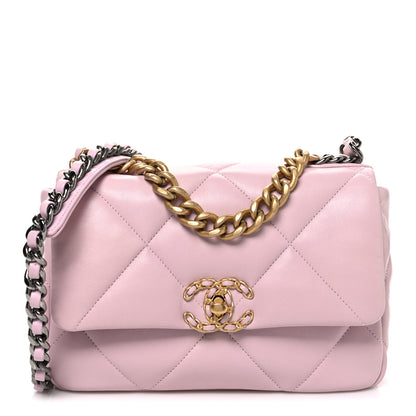 Chanel Lambskin Quilted Medium Chanel 19 Flap Light Pink 1 of 11