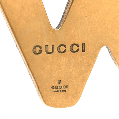 Gucci Metal Crystal Loved Short Necklace Aged Gold 5 of 5