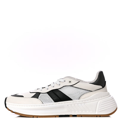 Bottega Veneta Calfskin Technical Mesh Speedster Sneakers 41 White Black 1 of 9
