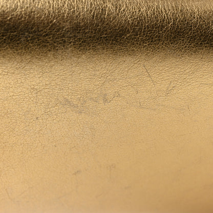 Louis Vuitton LOUIS VUITTON Metallic Calfskin Louise Clutch Gold 9 of 9