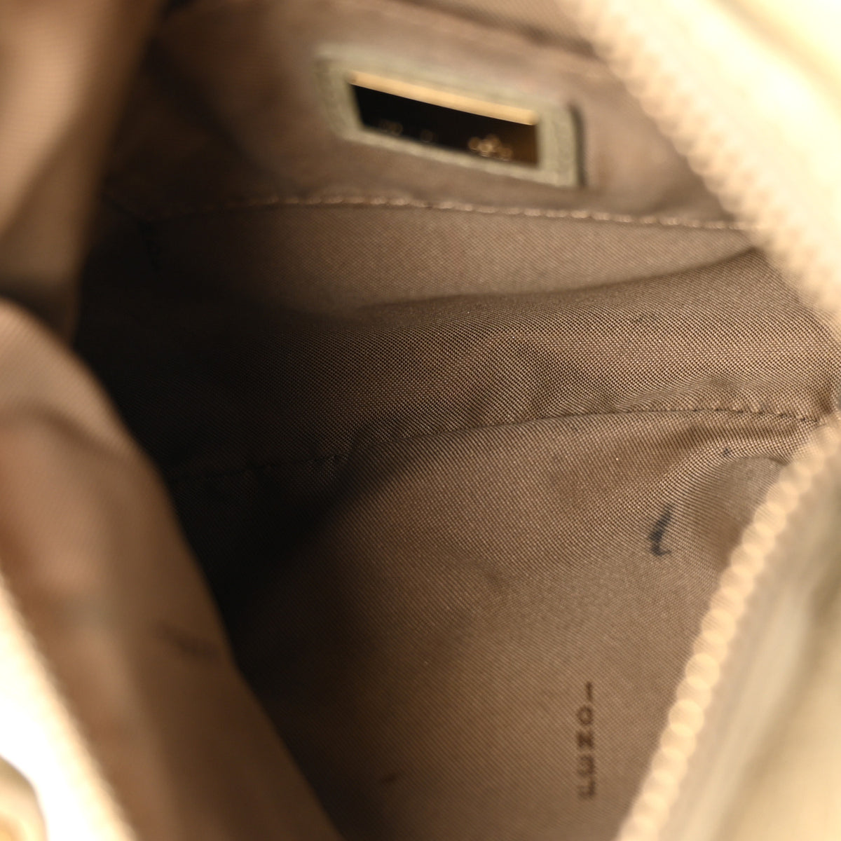 Fendi Calfskin Mini Hobo Bag Beige 5 of 12
